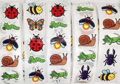 30 Sparkly Cartoon Bug Stickers/Scrapbooking/Crafts/Journals/Diary/Planner/1″