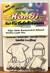 Kandi Hot-Fix Embellishments 3mm Swarovski Xilion pre-glued 18310
