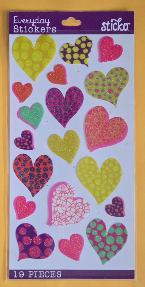 Heart Love. Sticko Single Sticker Sheet / Sticko