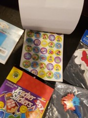 3 Teachers Reward Stickers Asst. Lot Paper Pad Airplane Tags Stars
