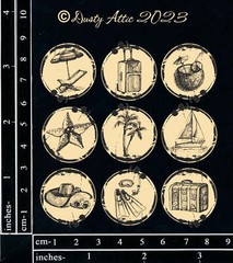 Dusty Attic Chipboard 3×4 – Page Pebbles #15 Travel, DA3648