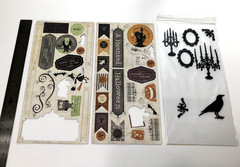 MOONLIGHT Halloween Close to My Heart Paper Pk & Stickers Chipboard 2 Stamp Sets