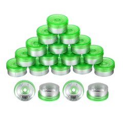 13mm Caps 200PCS Burr-Free Top Caps, Green/Silver