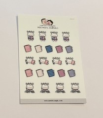 Hubman and Chubgirl Stationary Buddies Planner Sticker Lot of 8 NEW