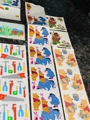 Big Lot of VTG Stickers Sandy Lion & Mrs Grossman – Fuzzy, Shimmery & Character