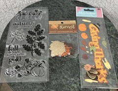 Thanksgiving Fall Theme Scrapbooking Lot Stickers Stamps Puffy Autumn Leaves