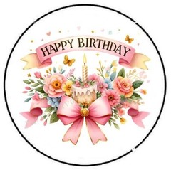 HAPPY BIRTHDAY ENVELOPE SEALS LABELS STICKERS PARTY FAVORS