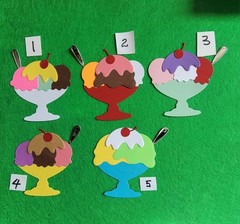 Ice Cream Sundaes Cardstock die cuts scrapbook cards