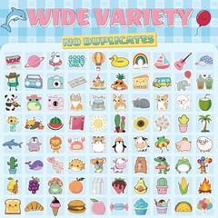 300 Pcs Vinyl Stickers Pack Waterproof Cute Decals for Water Bottle Laptop Kids