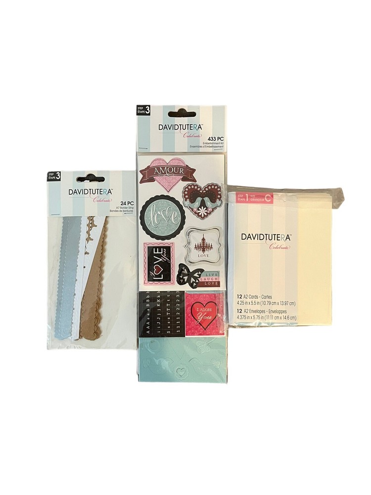 David Tutera Celebrate Embellishments Stickers, Card & Border Strips Lot NIP