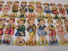 LOT VINTAGE PZB PAUL B ZOECKE CHROMOLITHOGRAPH DIE CUT BOY & GIRL SCRAPS