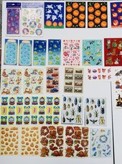 VTG Lot HALLMARK~AG~CURRENT Stickers 42 Full Sheets / 8 Partial 1980-2001