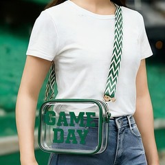 Transparent Spacious Sturdy Adjustable Compact Chic Game Day Clear Crossbody Bag