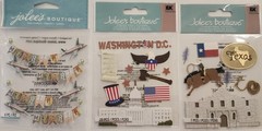 JOLEE’S BOUTIQUE Lot of 10 Dimensional Scrapbooking Stickers TRAVEL DESTINATIONS