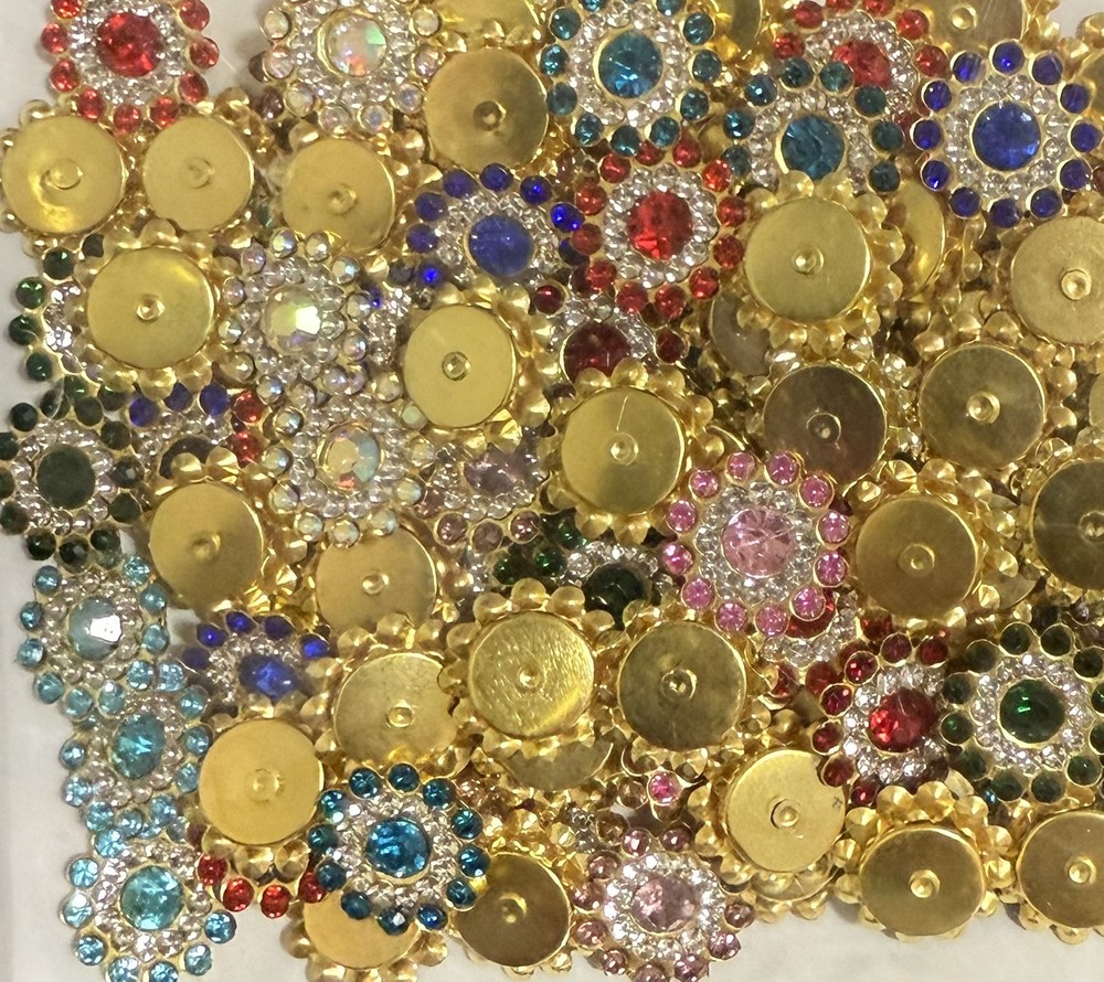 120 Pieces Vibrant Crystal Glass Rhinestones Scrapbook Journal Card #5118