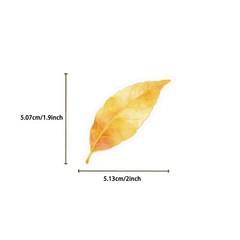 50 Pcs Gold Foil Leaf Stickers PET Transparent Waterproof Decals for Journal Pho