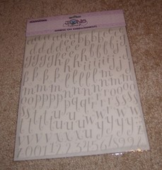 Creative Imaginations Silver Alphabet Rubons by jone hallmark ~ Script lowercase