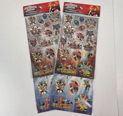 Power Rangers super Megaforce sticker fun pack 2 packs of 3 sheets 2014