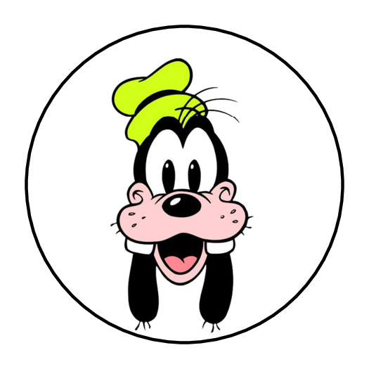 30 GOOFY STICKERS ENVELOPE SEALS LABELS 1.5″ ROUND CUSTOM MADE