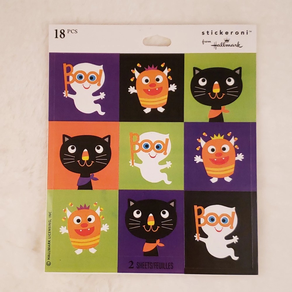 You Choose – Vintage 80s 90s Halloween Sticker Sheets Hallmark, AGC, Gibson