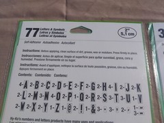 2″ VINAL STICKERS LETTER AND NUMBERS COMBONATION PACK GENERAL USE AS SHOWN
