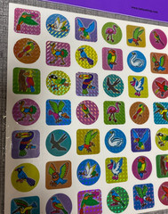 NOS Sticker King Vintage Cool RARE Prism Bird Stickers New Old Stock Lot of 5