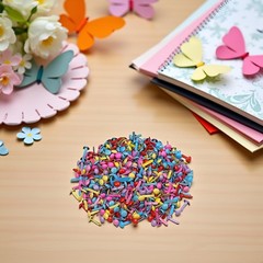 200 PCS Multicolor Mini Metal Round Brads Paper Fasteners Scrapbooking DIY