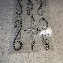 New Recollections Black & Clear Rhinestone Embellishment Stickers 6 Count