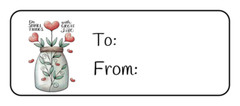 TO FROM GIFT TAGS HEARTS STICKERS ENVELOPE SEALS LABELS FAVORS (30)