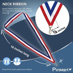 Neck Ribbon Award Holder Medals Blank Colored Achievement Ribbon Lanyard