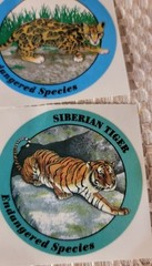 Vintage 1994 Special Expressions Endangered Species 32 Stickers Panda Seal Frog
