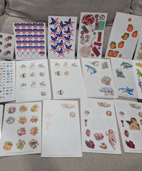 Lot Of 33 Vintage CURRENT Inc. Partial Sticker Sheets Animals Holidays Flowers