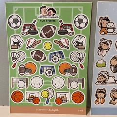 Hubman And Chubgirl Fun Sports & Winter Cozy Friends Stickers Set
