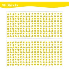 Holographic Gold Star Stickers 1800 PCS 30 Sheets Foil Stars for Kids Reward