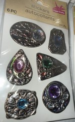 Lot of 8 Crafter’s Square Jewel Puffy Sticker Packs – 2 of Each Design