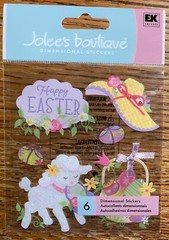 RARE Jolees Lamb & Basket Happy EASTER Hat Bunny Eggs Jelly Beans Candy Stickers