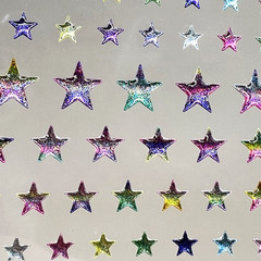 Pastel Rainbow Epoxy Glitter Star Dimensional Stickers Scrapbooking Cardmaking