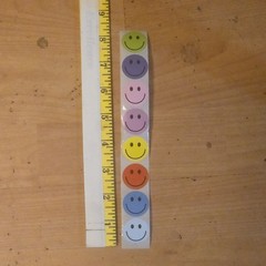 Smiley Stickers 8 Count Assorted Colors 1″ Diameter