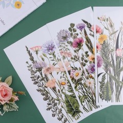 HICOHAND Rub on Transfers for Crafts, 3 5.91 x 11.81 inches, Wild Flowers