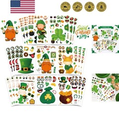 24 Sheets St. Patrick’s Day Stickers, Make a Face Sticker for Kids Make Your …