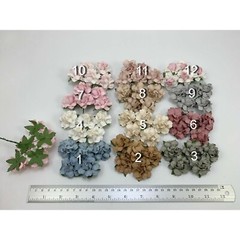 60 Mixed 1-1/2″ of 12 Colors Paper Flower DIY Wedding Scrapbook (TH/R21-Set-D1)