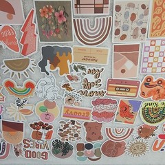 Motivational Good Vibes 100 Stickers Earth Tones Rainbows Positive Feel Good