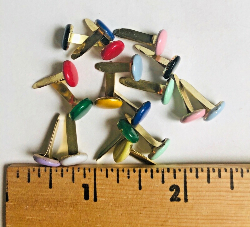 18 Med.1/4” Various Colors Brads Scrapbooking