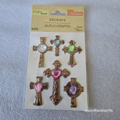 NEW Crafters Square 6 Pkgs Bejeweled Metallic Stickers Steampunk Victorian