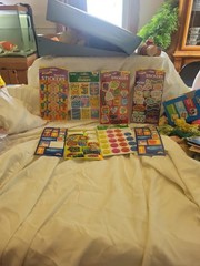 Package Lot Of Religious Stickers 4 Unopened, Opened Package Of 79, And 3 Sheets