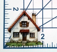 Cottage Style Fairy Tale House Clear Vinyl Decal Sticker Water Resistant Laptop