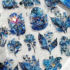 20Pcs Fantasy Holographic Stickers Cats Moon Flowers Sticker Pack Journal Crafts