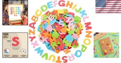 Vibrant Adhesive Foam Letters – 50 Sets, 6 Colors