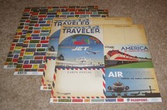 Carta Bella 12×12 Double Sided Textured Scrapbook Papers(4) ~ Travel Passports