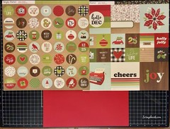 Simple Stories MAKE IT MERRY 6×8 Paper, Frames, Dots, Bits, Brads, Stickers LOT